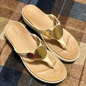 CROCS Women's Sandals with Gold Accents